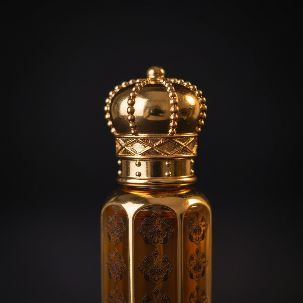 Kiswah Royal Oud & White Musk Oil – crown cap detail
